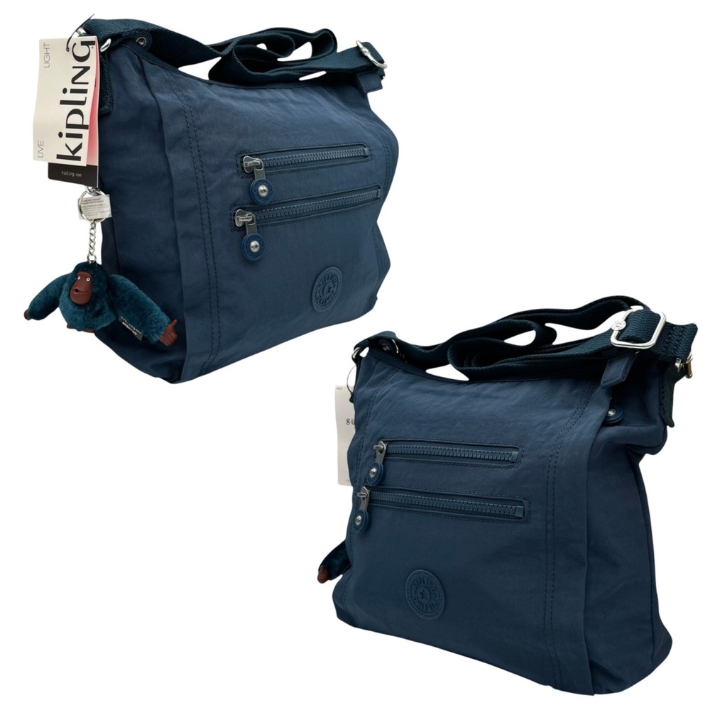 Kipling Women's Belammie Crossbody Shoulder Bag Blue Embrace Size 13X10X3"
